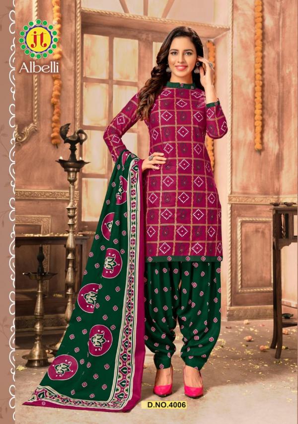 JT Albeli Vol-4 Cotton designer Patiyala Dress Material